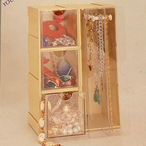 Vintage 1980’s Jewelry Organizer System Jewelry Box Display Plastic NIB